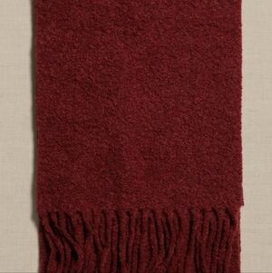 Banana Republic Alpaca Bouclé Scarf - Deep Berry/ Burgundy